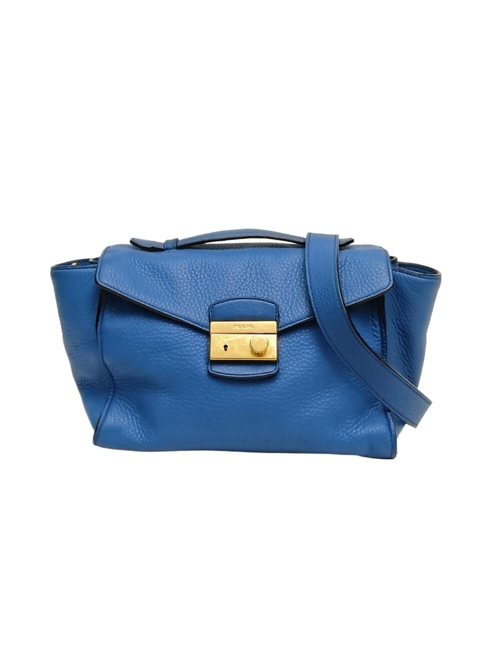 Prada Blue Gold Hardware Calfskin #360179P49B